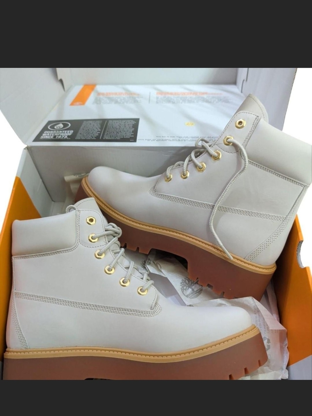 Timberland 6in Platform Ankle Boots with Brown Lug Sole